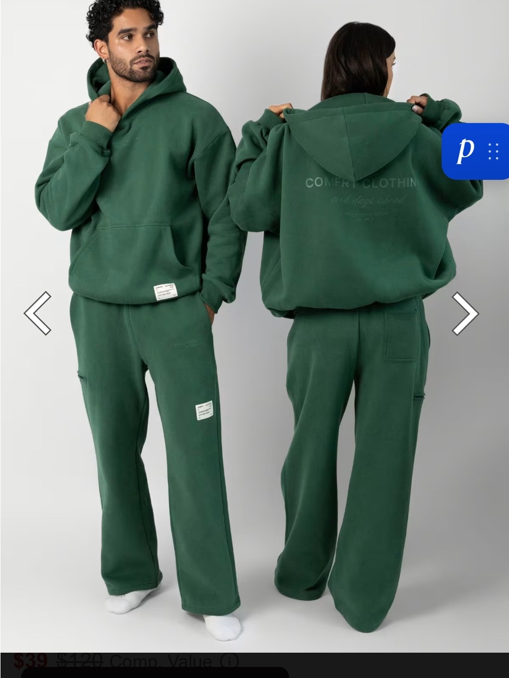 Affirmation Hoodie in Mega Forest Green - Picture 3 of 3